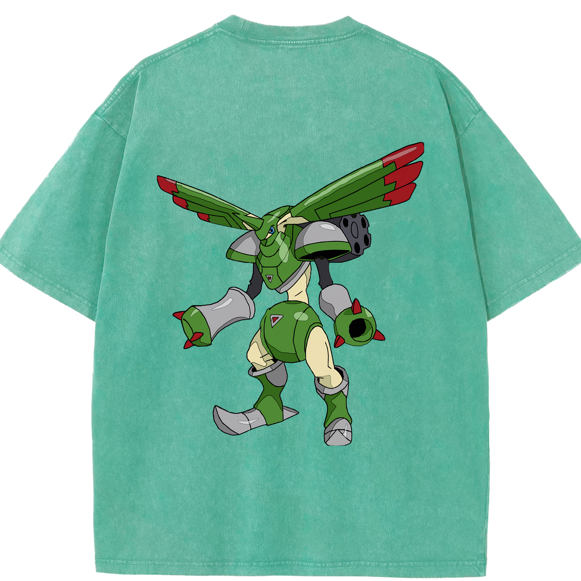（画像用） Digimon デジタルモンスター/デジモン 綿100% ヴィンテージ風 半袖Tシャツ（背面プリント）